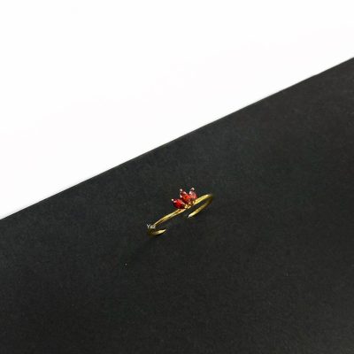 انگشتر نگین مارکیز قرمز