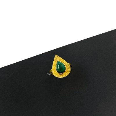 انگشتر همیلا چکشی مالاکیت